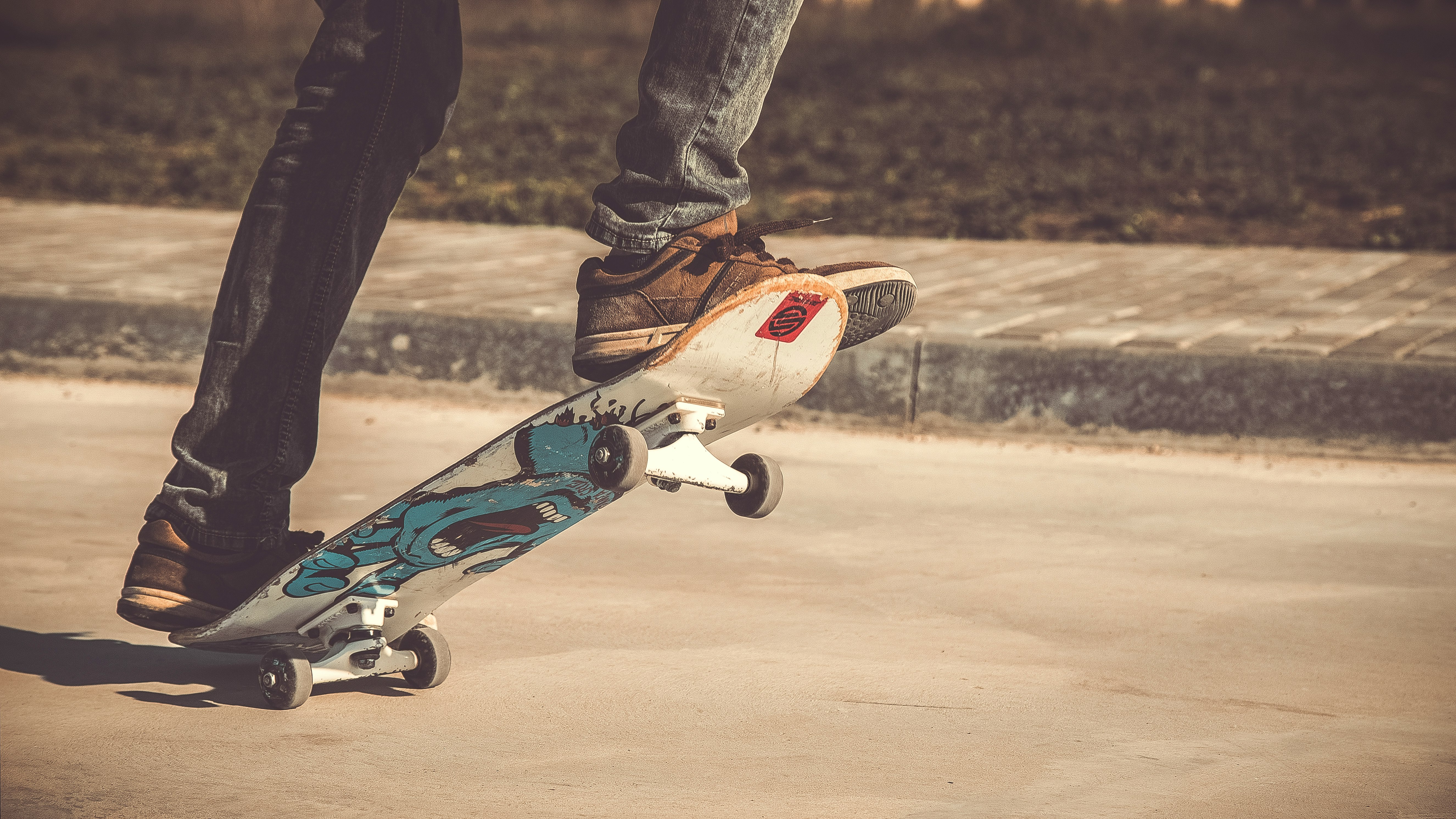 person riding skateboard during daytime